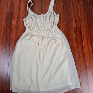Mudd Boho Nude Cottage Retro Slip Dress Women's Size Medium Lace Trim